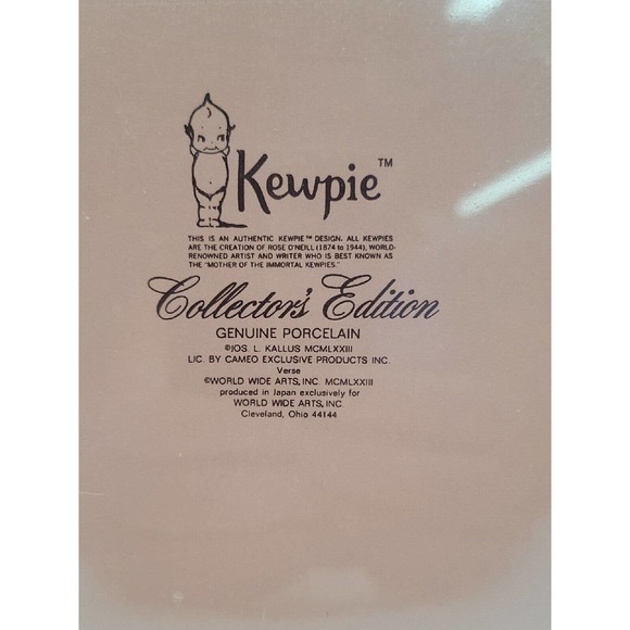 Vintage Rose O'Neill Kewpie Plate Unique Rare Bird House Friend 8" NOS Sealed - Picture 5 of 6